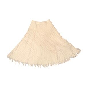 IDEOLOGY Cream Gauze Tiered Ruffled Hem Maxi Skirt Sz 6
